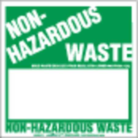 Nonhazardous Waste Label H Bx Papr,pk100