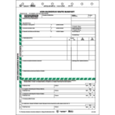 Non-hazardous Waste Manifest,6pt,pk100 (