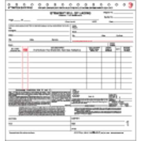 Straight Bill Of Lading Form,3pt,pk100 (