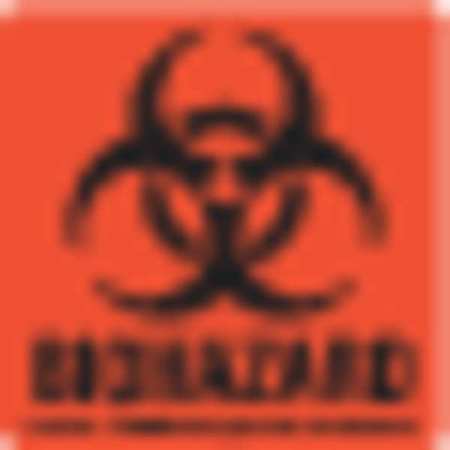 Biohazard Label,orange,2"x2",pk500 (1 Un