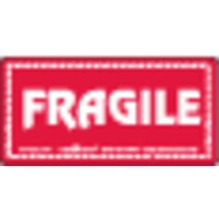 Fragile Label Paper Label,2"x4",pk500 (1