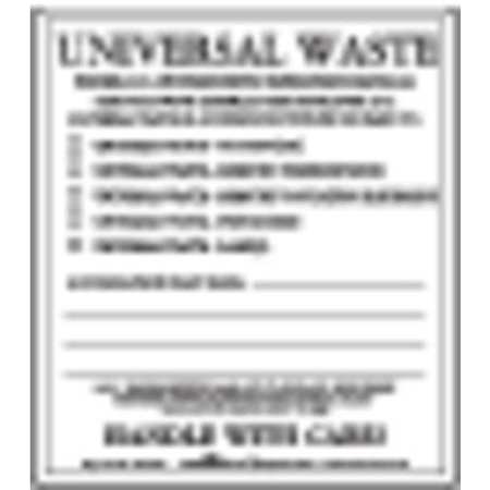 Universal Waste Labels,4"x4.5",pk100 (1