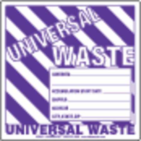 Universal Waste Label Gen Info Vyl,pk100