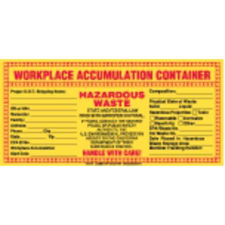 California Waste Label,pvcf,pk100 (1 Uni