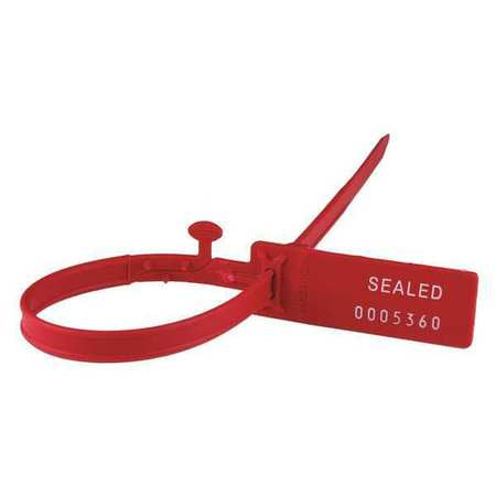 Secure Grip Seal,15"l,red,7 Digits,pk100