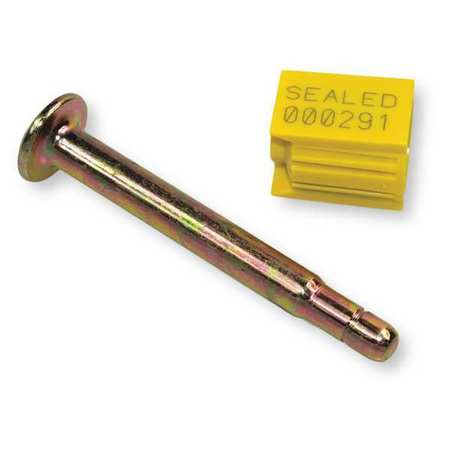 Bolt Seal,3-1/2" L,yellow,6 Digits,pk100