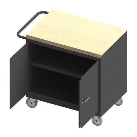 Mobile Cabinet Bench,maple,36" W,24" D (