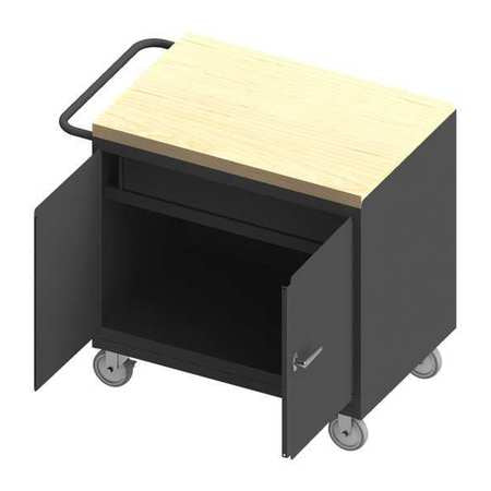 Mobile Cabinet Bench,maple,36" W,24" D (