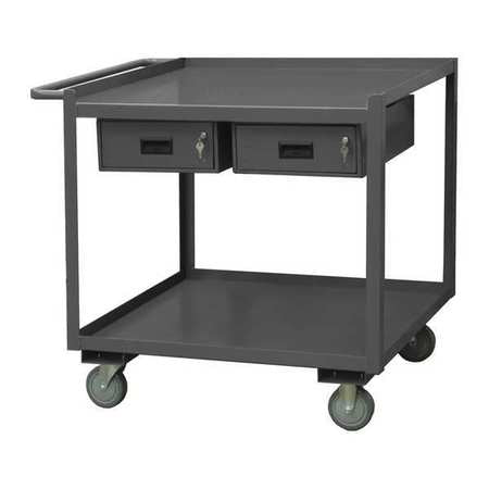 Mobile Wrkstion,steel,36"l,24"w,2 Shelf