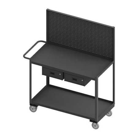 Mobile Wrkstion,steel,48"l,24"w,2 Shelf