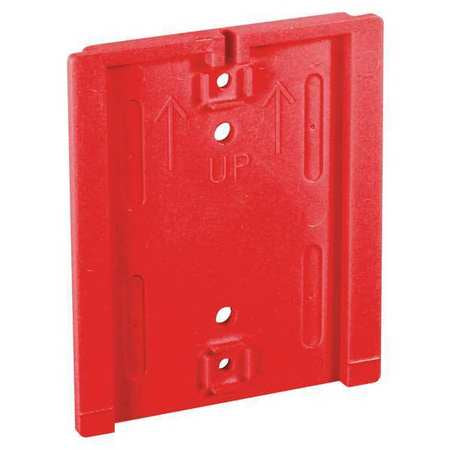 Wall Mount Plate,3" L,polycarbonate,red