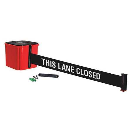 Belt Barrier,4" H,this Lane Closed,red (