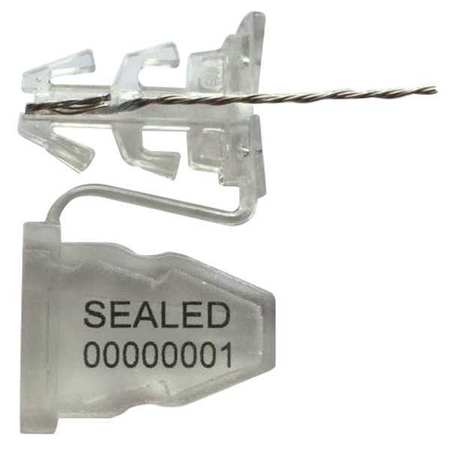 Padlock Seal,18" L,clear,18" Wire L,pk50