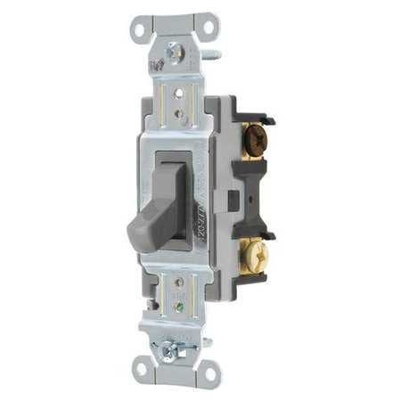 Wall Switch,15a,gray,toggle,1 To 2 Hp (1