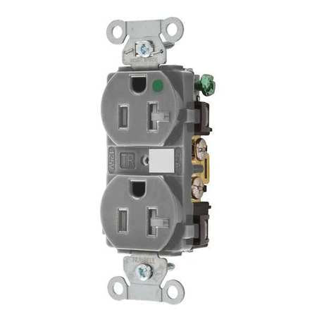 Receptacle,gry,20a,hospital Grade,125vac