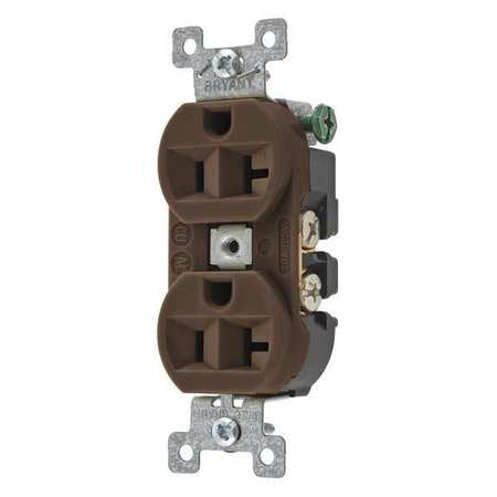 Receptacle,brown,20a,nylon,duplex Outlet