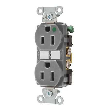 Receptacle,gry,15a,125vac,duplex Outlet