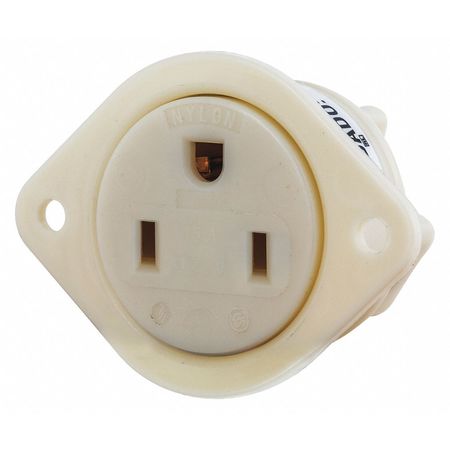 Flanged Receptacle,single Outlet,3 Wires