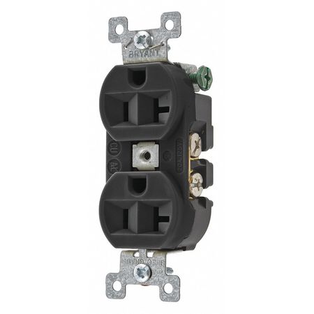 Receptacle,blk,20a,125vac,duplex Outlet