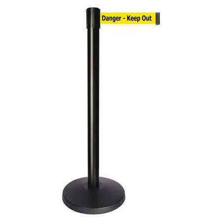 Barrier Post,2" Belt W,danger - Keep Out