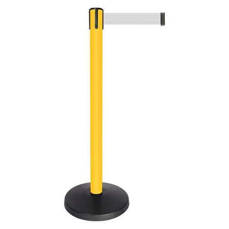 Barrier Post W/belt,white Belt,2" Belt W