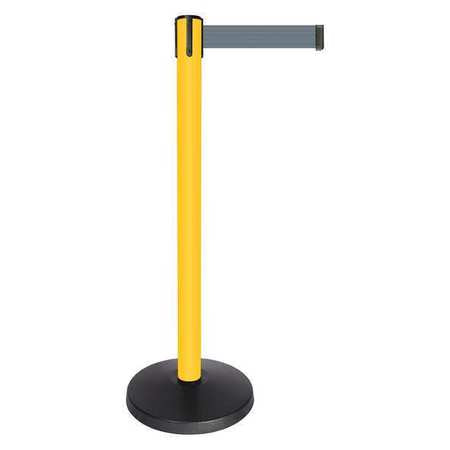 Barrier Post W/belt,gray Belt,2" Belt W