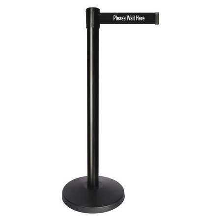 Barrier Post,blk/white Text Belt,1 Belt