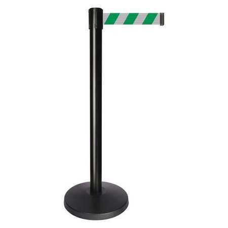 Barrier Post,green/white Striped Belt (1