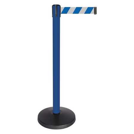 Barrier Post,blue,blue/wht Striped Belt