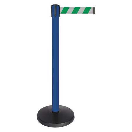 Barrier Post,blue,grn/white Striped Belt