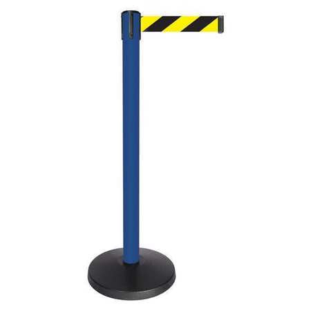 Barrier Post,blue,blk/yllw Diagonal Belt