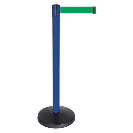 Barrier Post W/belt,blue Post,green Belt