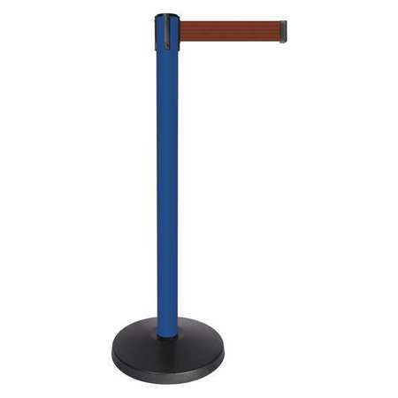 Barrier Post W/belt,blue Post,brown Belt