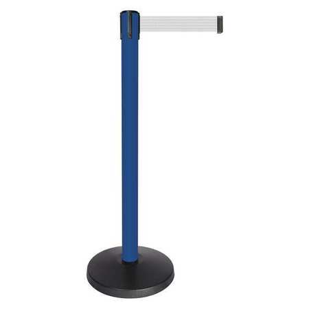 Barrier Post W/belt,blue Post,white Belt