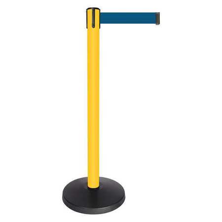 Barrier Post,dark Blue Belt,yellow Post