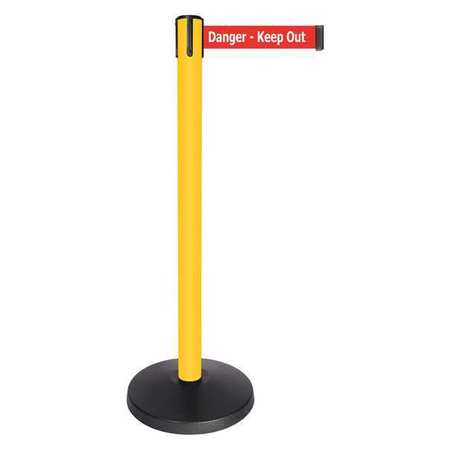 Barrier Post,2-1/2" Post Dia.,2" Belt W