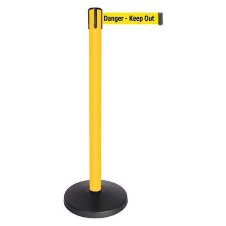 Barrier Post,yellow/black Text Belt (1 U