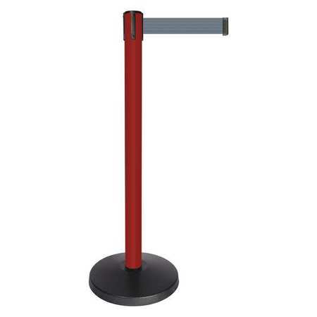 Barrier Post W/belt,red Post,gray Belt (