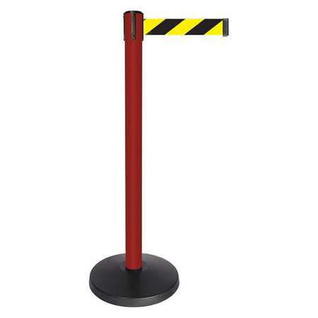 Barrier Post,red,blk/yllw Diagonal Belt