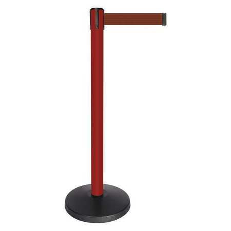 Barrier Post W/belt,red Post,brown Belt