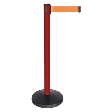 Barrier Post W/belt,red Post,orange Belt