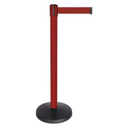 Barrier Post W/belt,red Post,maroon Belt