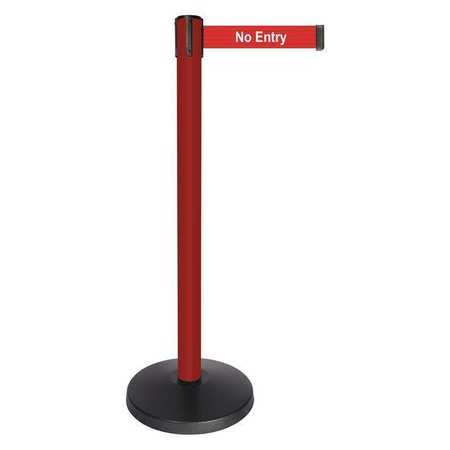 Barrier Post,red Post,no Entry Belt Msg