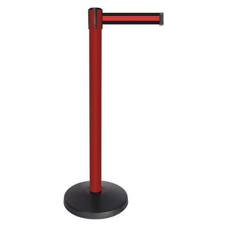 Barrier Post,red Post,blk/rd Stripe Belt