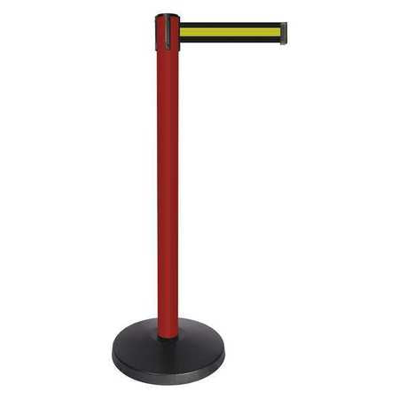 Barrier Post,red,blk/yellow Stripe Belt