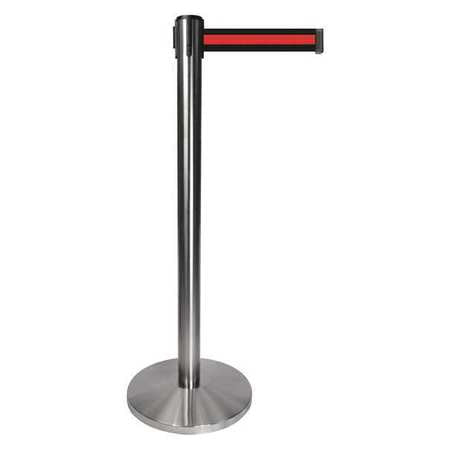 Barrier Post,gray,black/red Stripe Belt