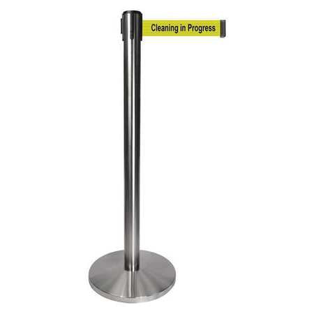 Barrier Post,2" Belt W,14" Base Dia. (1