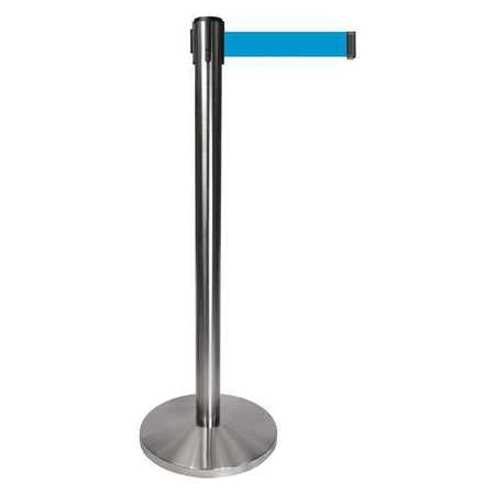 Barrier Post,gray Post,light Blue Belt (