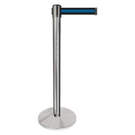 Barrier Post,silver,blk/blue Stripe Belt