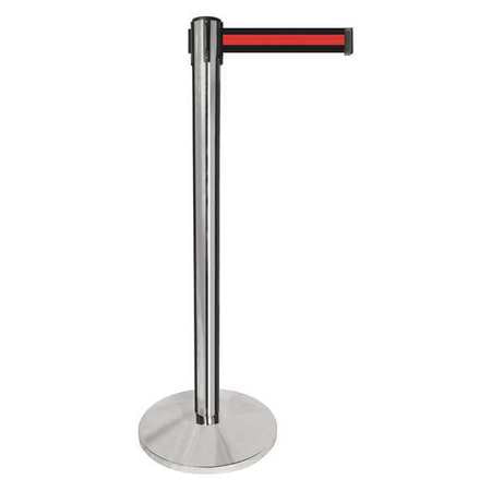 Barrier Post,silver,blk/red Stripe Belt